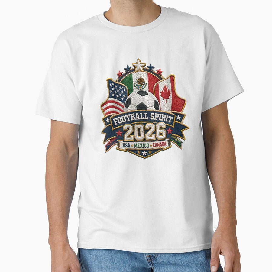 Football Spirit 2026 USA Mexico Canada Patch Design by emaga