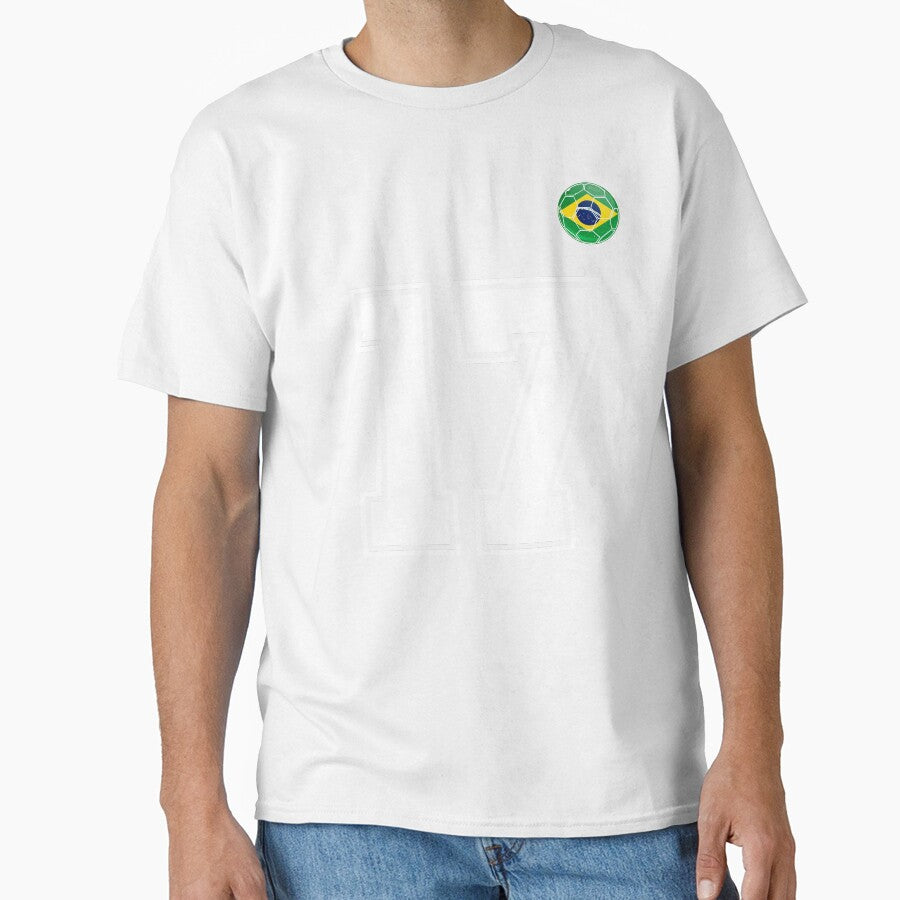 Number 17 Brazil Futbol Football Brazilian soccer Flag Jersey by RoyesButler
