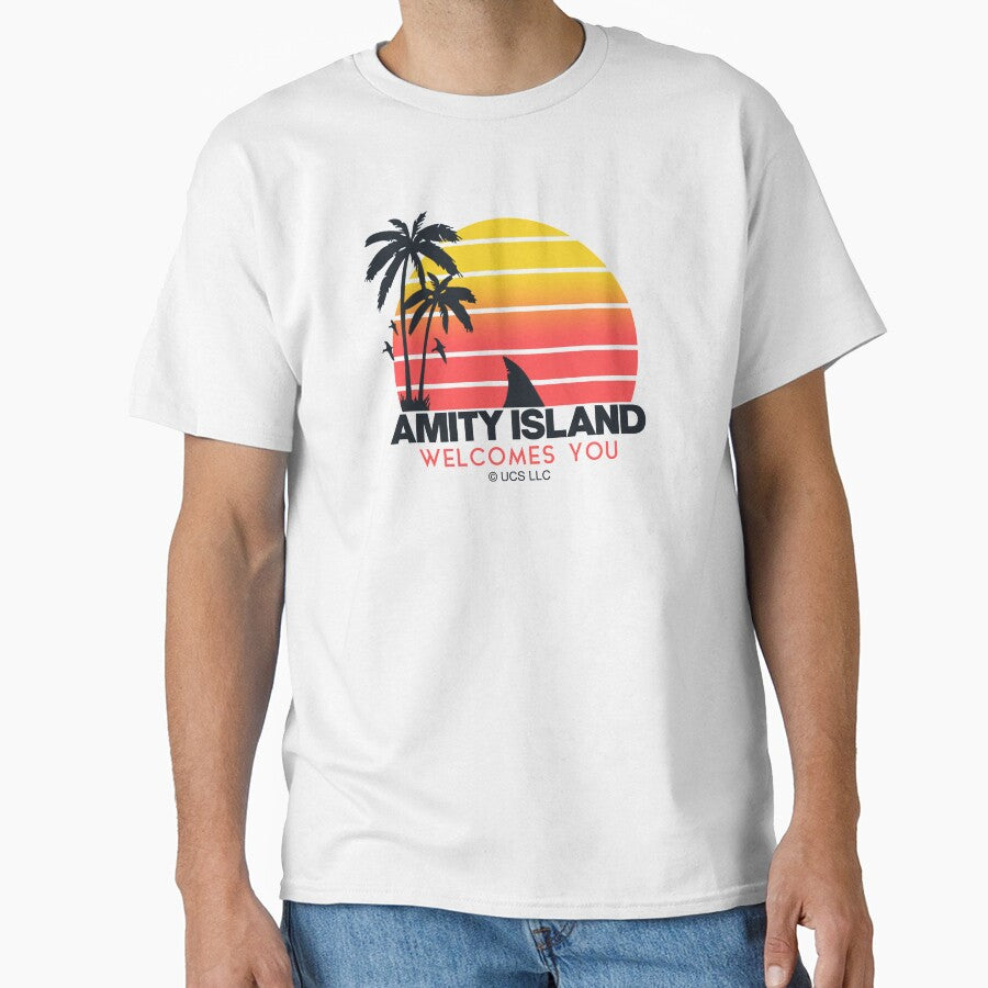Jaws movie Amity Island welcomes you. Birthday party gifts. Officially licensed merch. by chrlalexandru