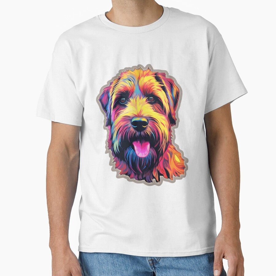 Soft-coated Wheaten Terrier Neon Design by CUTEDOGGIEZ