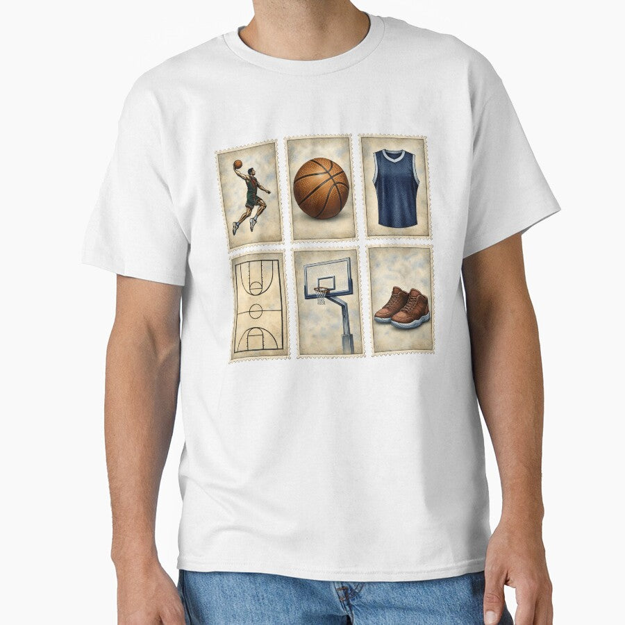 Vintage Basketball Stamps Sports Collection by HandicraftArt
