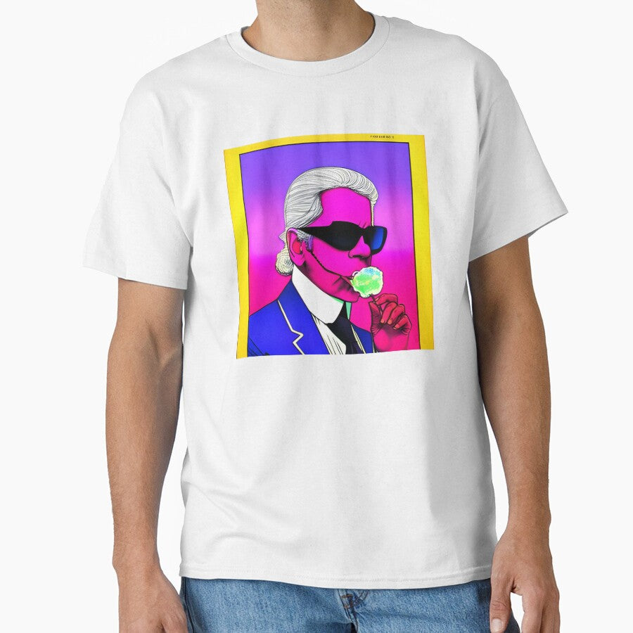 Karl Lagerfeld eats cotton candy by MelanieVerstr