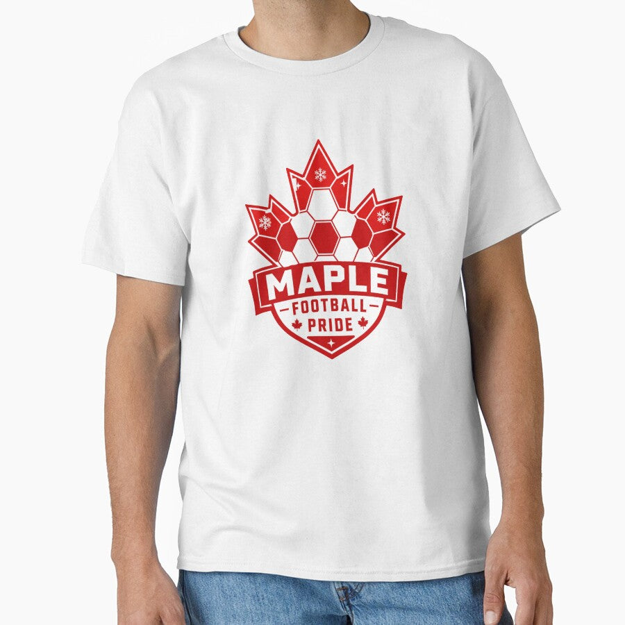 Canada Soccer Pride Vintage Maple Leaf Football Shield Emblem by Greemo03