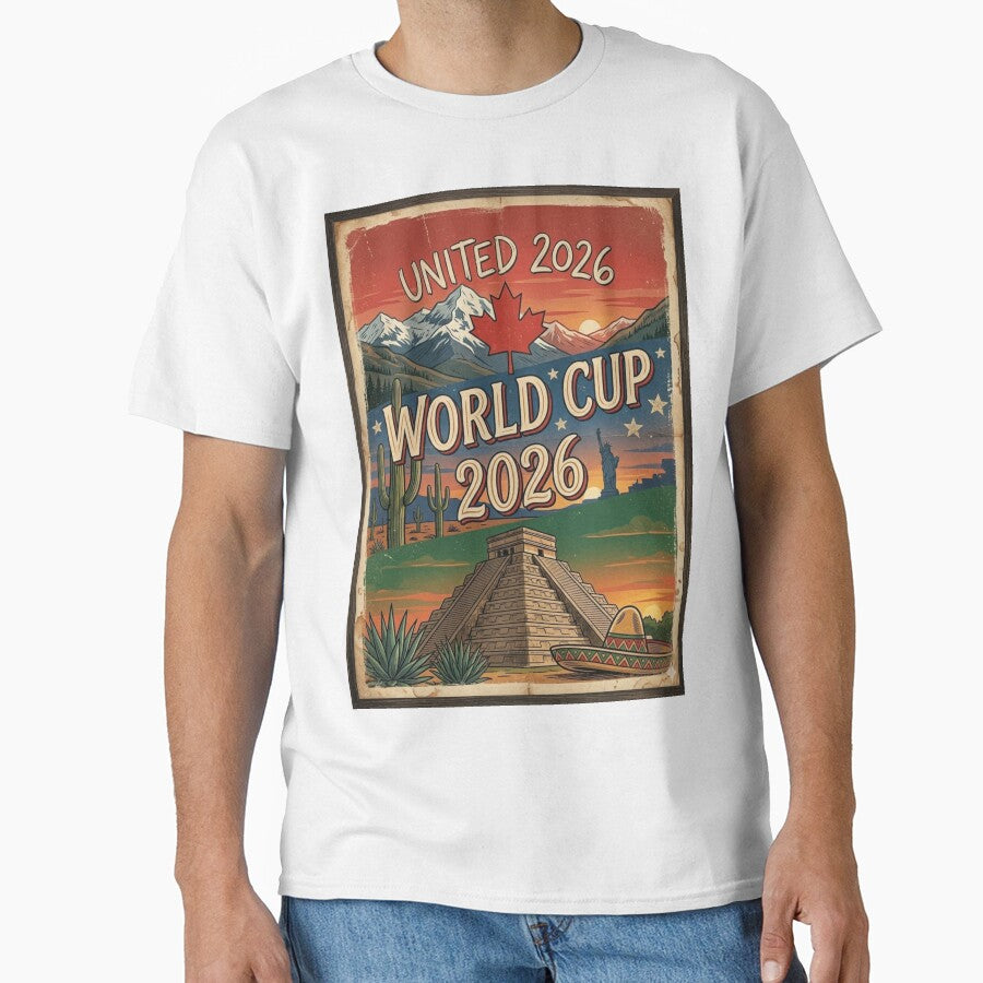 United 2026 World Cup – Vintage North America Soccer Poster by droidtech