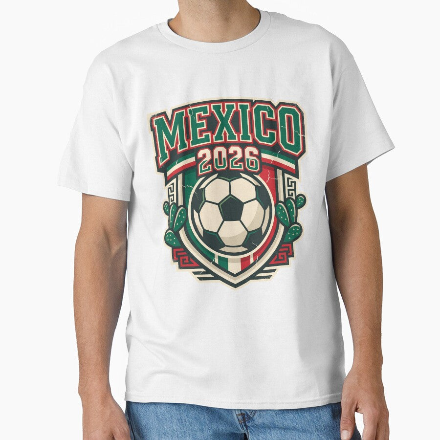 Mexico 2026 Retro Football Fan Crest by Saq2000