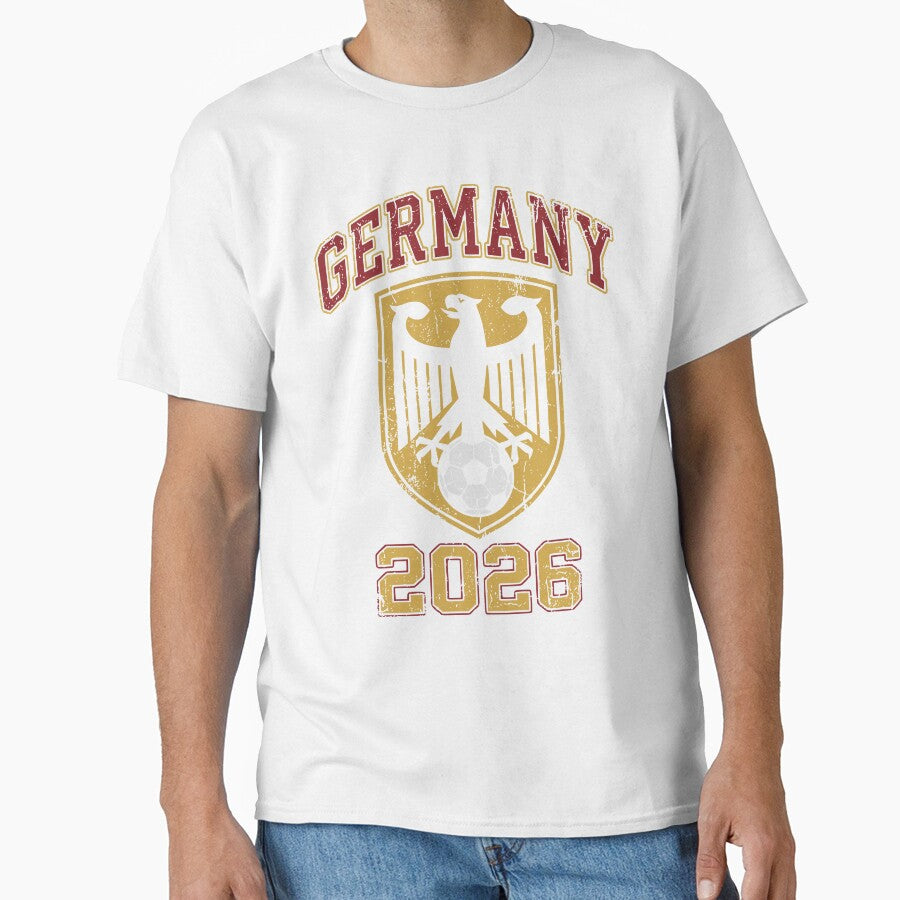 Vintage Germany 2026 Soccer Fan Eagle Crest by Imaginationbeyond