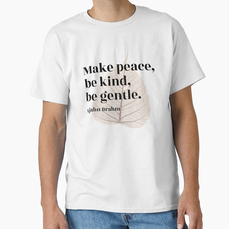 Ajahn Brahm: make peace - bodhi leaf by KindfulQuotes