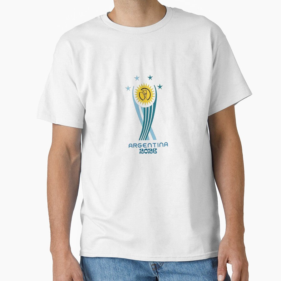 Argentina 2026 Football World Cup Emblem T-Shirt by SajolCanva