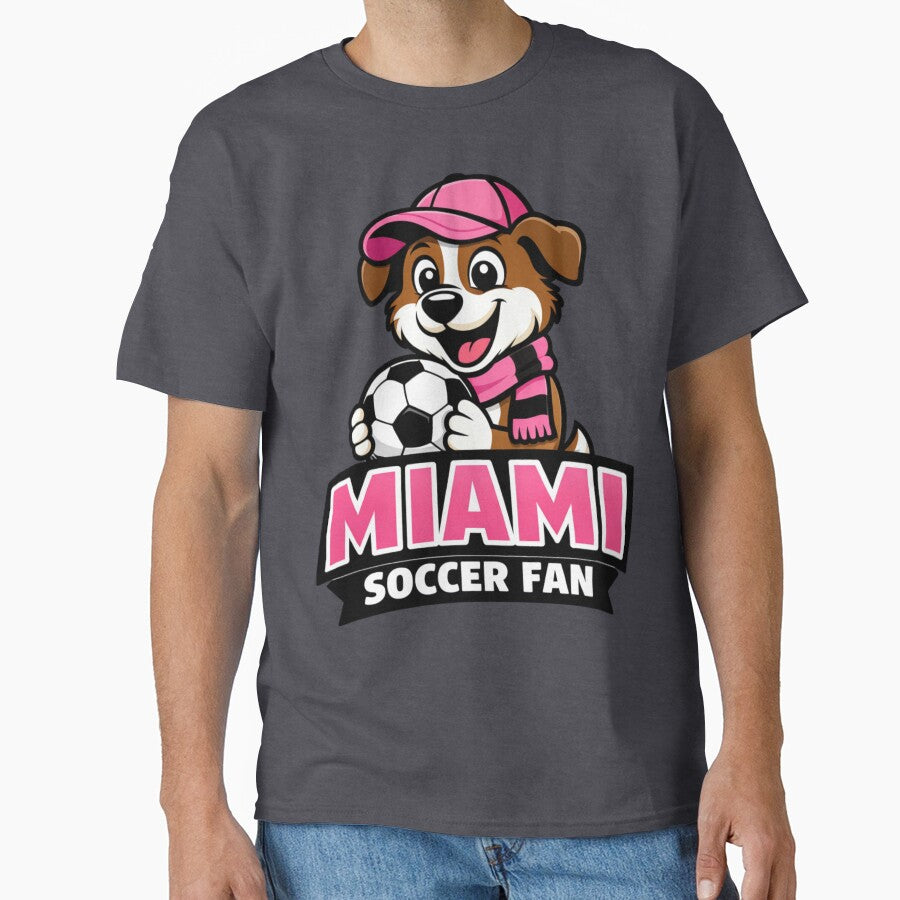Miami Soccer Fan Dog – Winter Outfit in 90° Weather Game Day Funny Puppy Design by BrickByDream