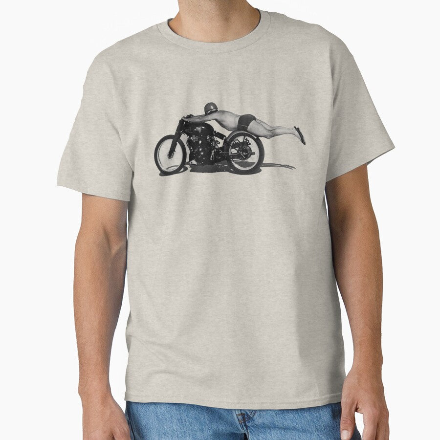 Vintage Vincent Classic Motorcycle Rollie Free Record 1948 Bonneville Salt Flats by EdGraphy