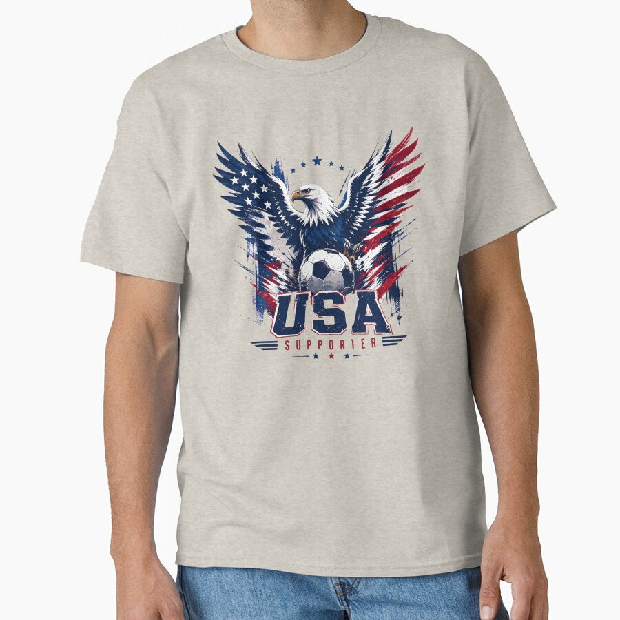 USA Soccer Supporter – Patriotic Eagle Football Fan Design by SzymonC000zyArt