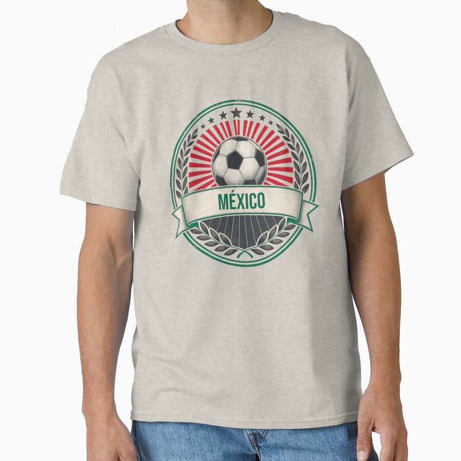 Mexico Vintage Soccer Crest — Retro Mexican Football Badge Fan Emblem by icemanphotos