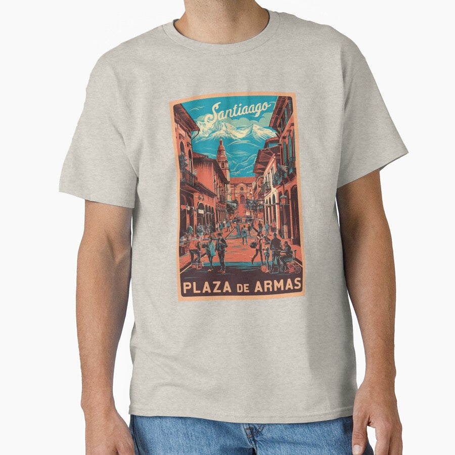 Santiago Vintage Travel Poster by TravelerRat