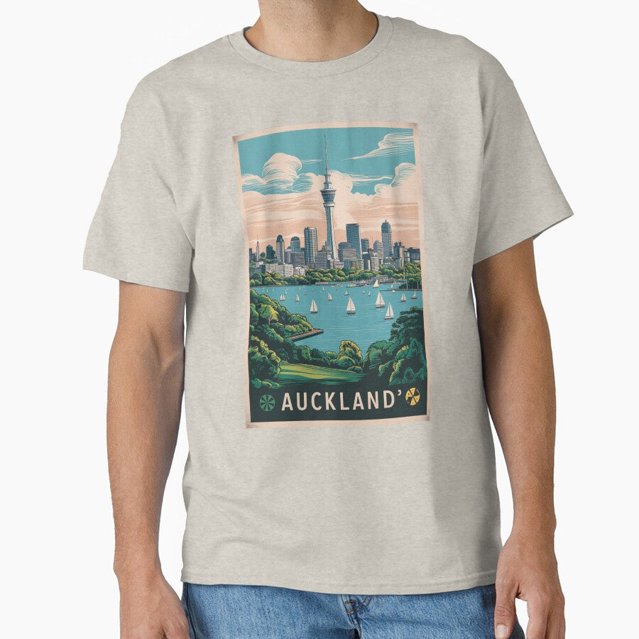 Auckland Vintage Travel Poster by TravelerRat