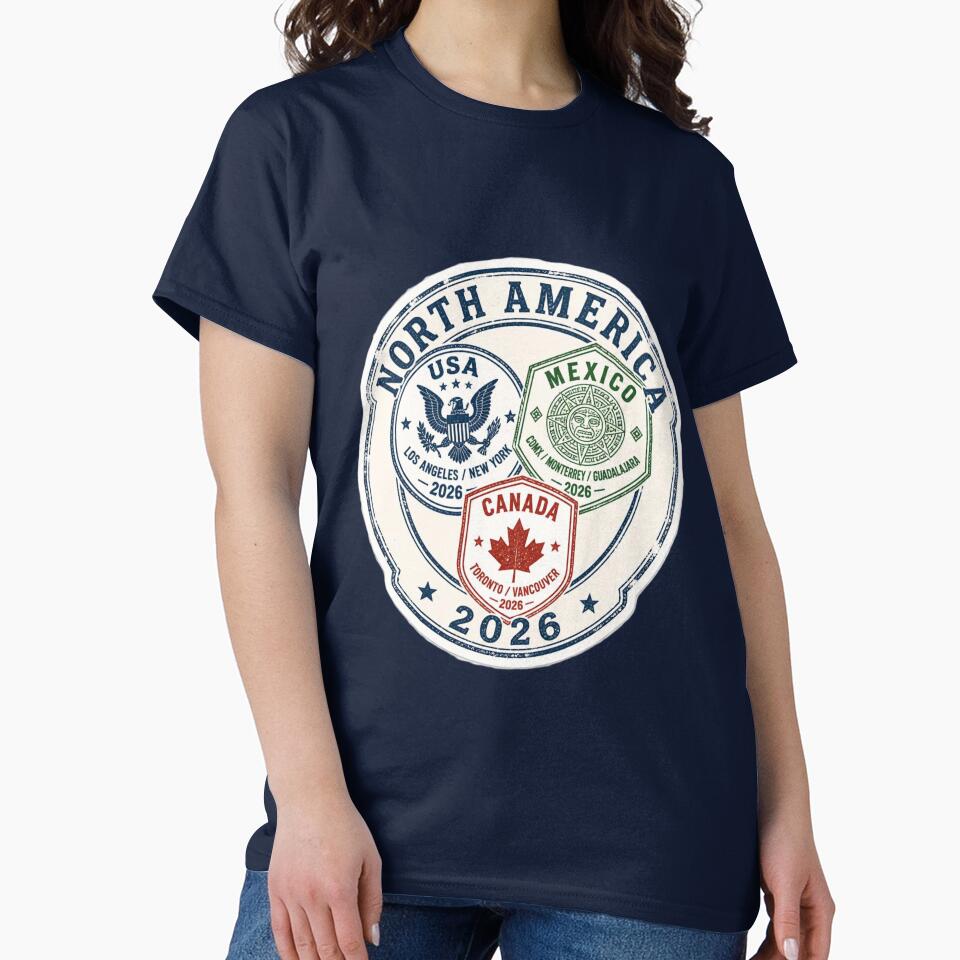 North America 2026 Passport Stamp Trio Vintage Travel Sticker by limos