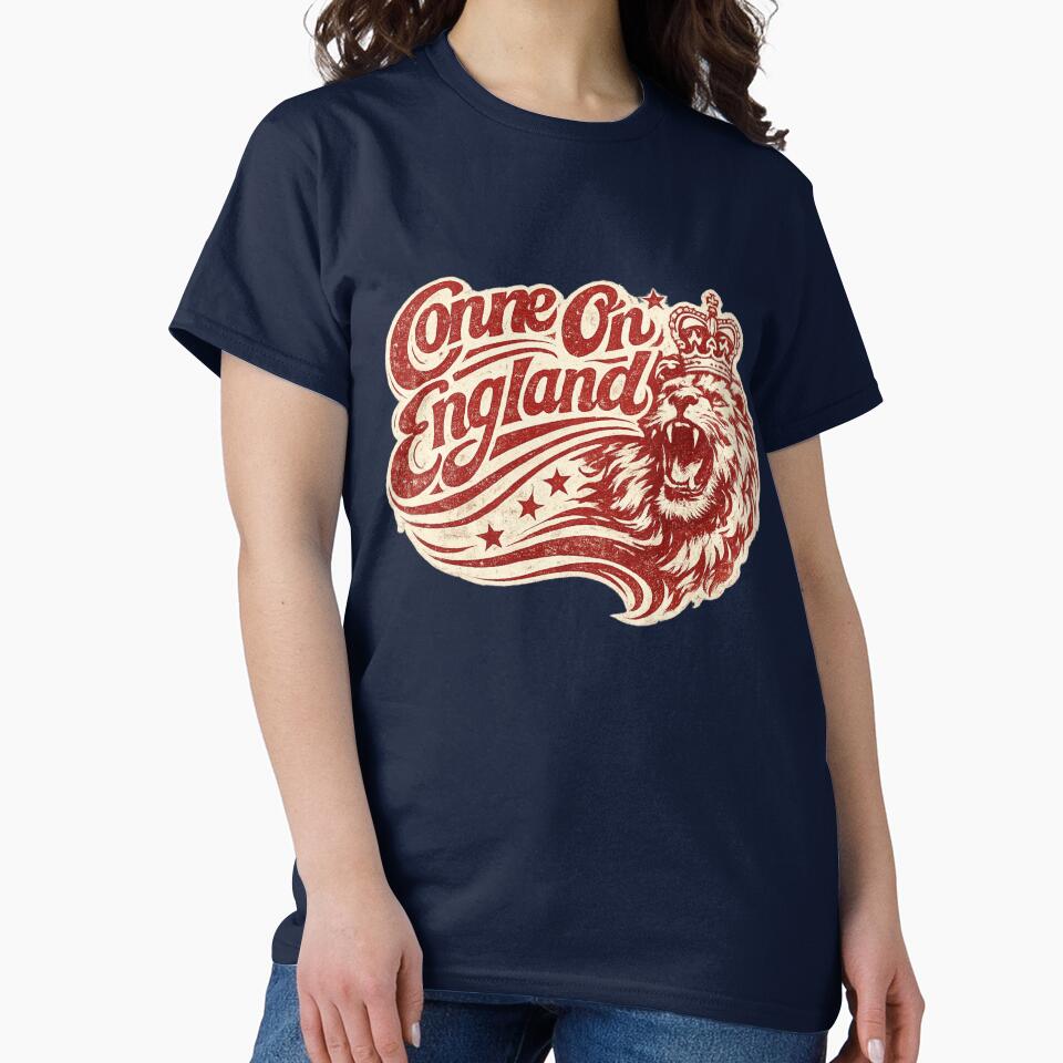 Come On England Vintage Lion Crown Football Art – England Soccer Supporter | England Fan Gift 2026 by irfanshikh