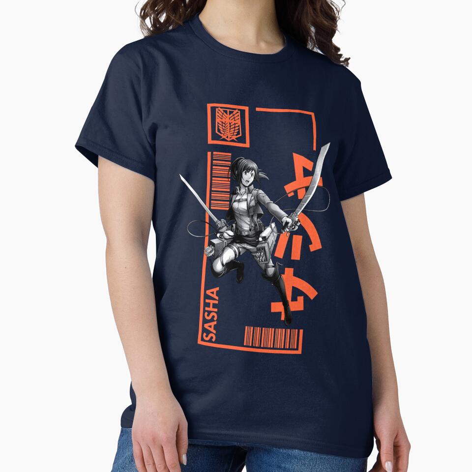 Sasha Braus A T T A C K On Titan Typography 3 Classic, Best Women 90s, Retro Cotton, Hot Trend by GPDOSI