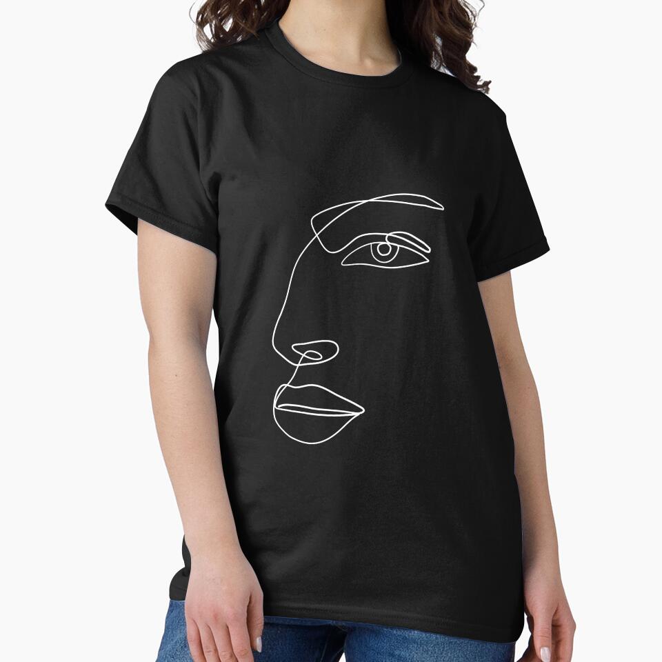 minimalist face of woman by Createchvity