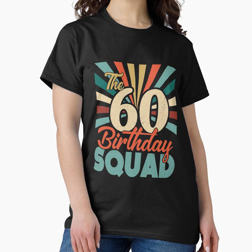 60th Birthday Squad Vintage Retro Funny 60 Year Old Birthday by TimothyCoxShop