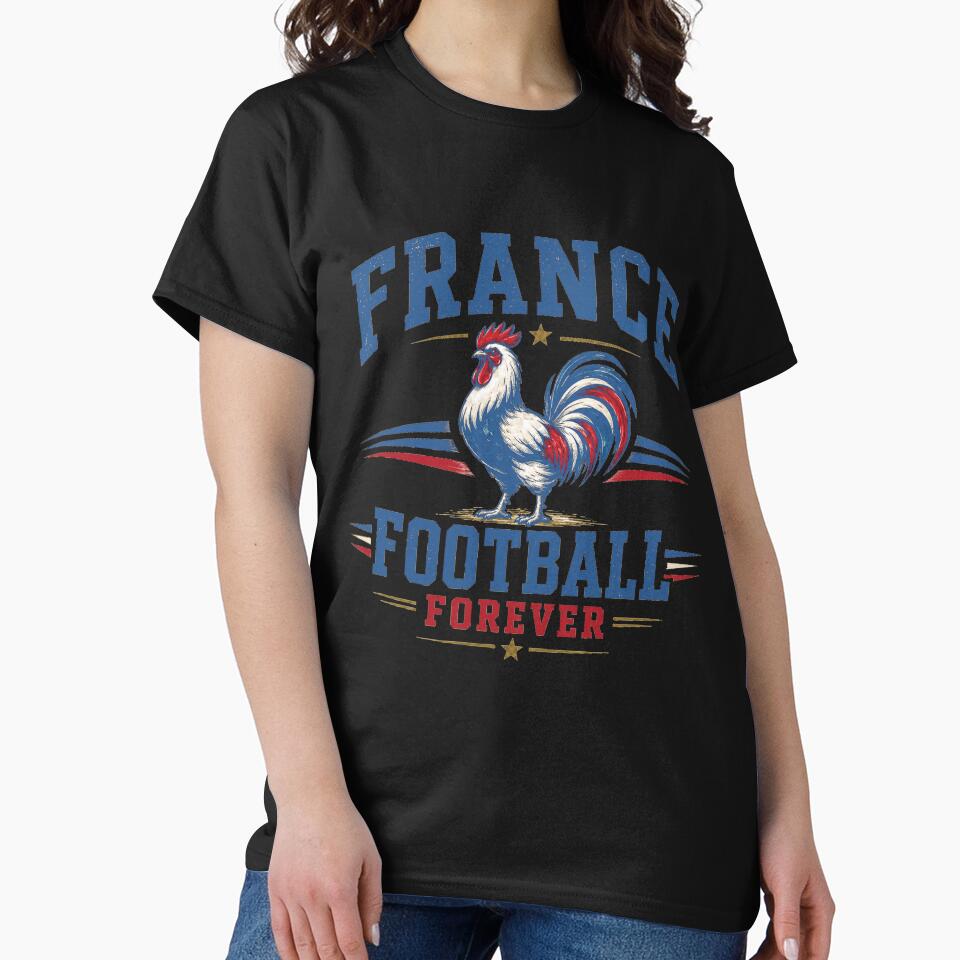 France Football Forever Rooster Fan Vintage Soccer Graphic by PunchDrop
