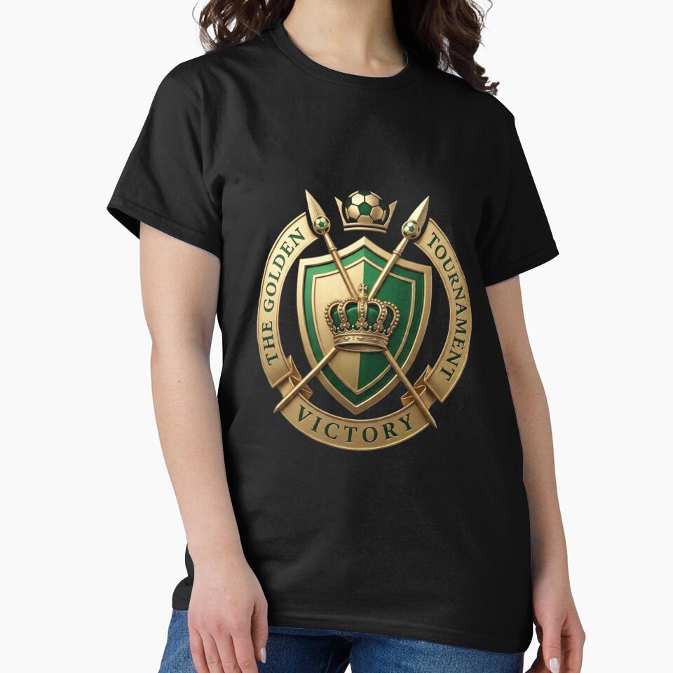 Golden Tournament Football Crest - Elegance and Victory Emblem by M.Store