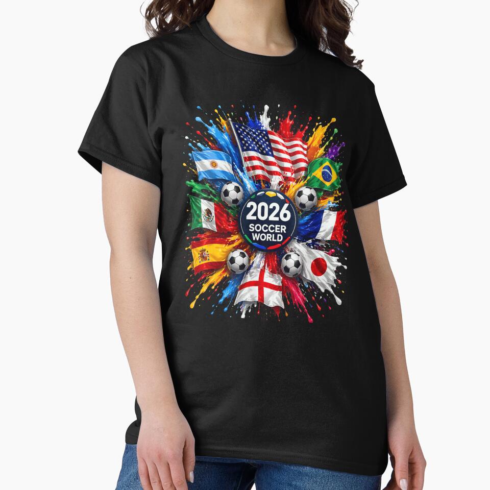 2026 Soccer World Championship Global Flags Paint Splash Sports Fan Graphic by ObukiLantara