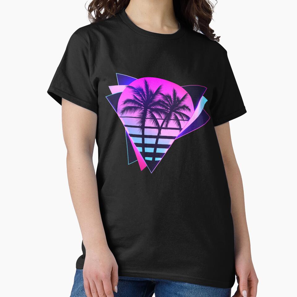 80s Retro Miami Neon Vaporwave Aesthetic Sunset by amos20111