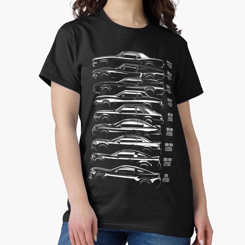Mustang History Silhouette Retro Generation Vintage Models by halleinstyle