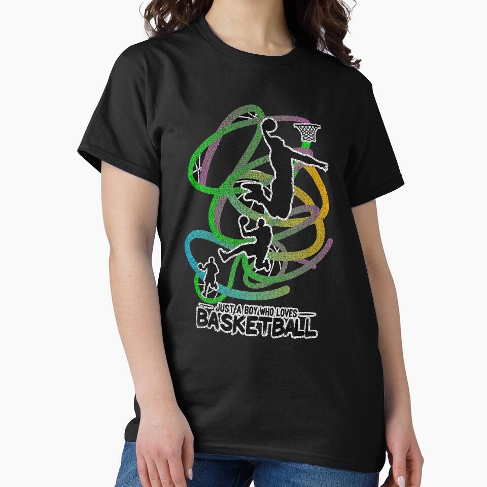 Just a Boy Who Loves Basketball : Retro Layup by Eksama Design