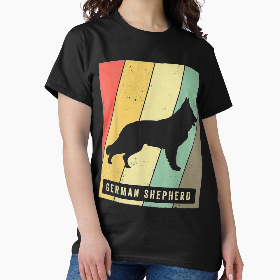 German Shepherd Dog Retro Vintage Gift by ninapfvu
