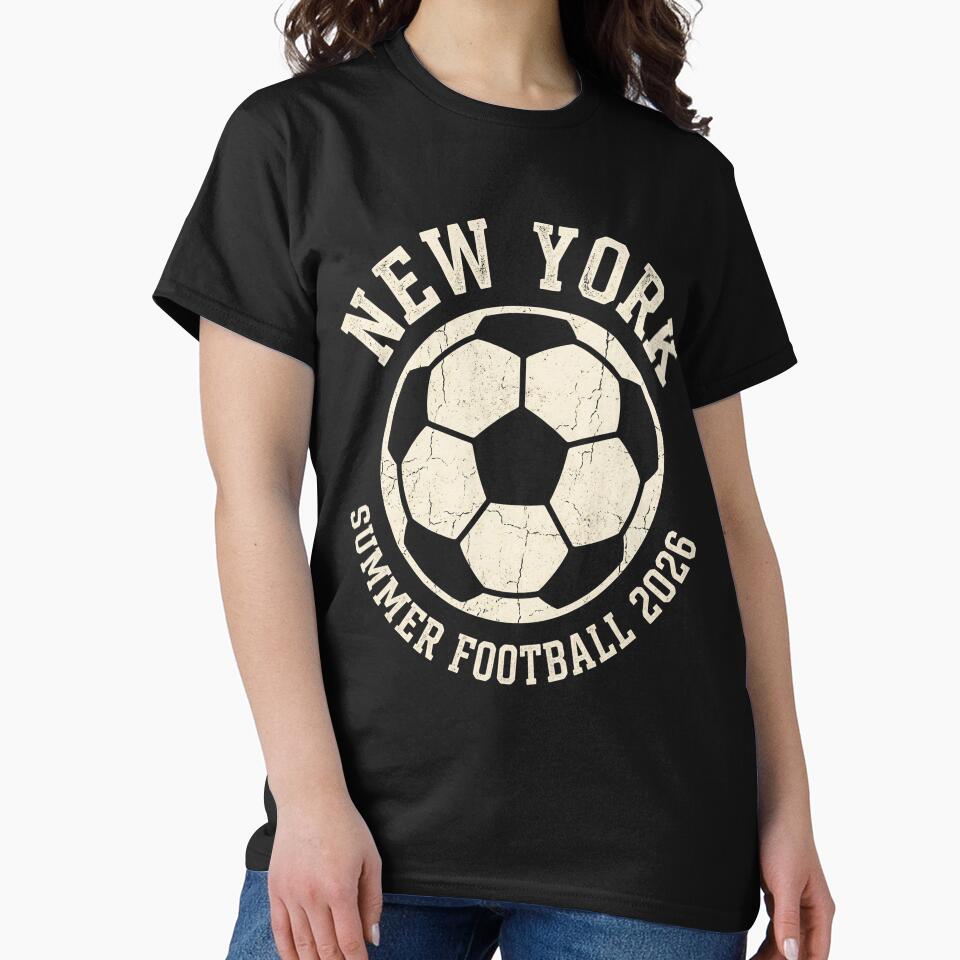New York Summer Football 2026 Vintage Design by laughingshirts