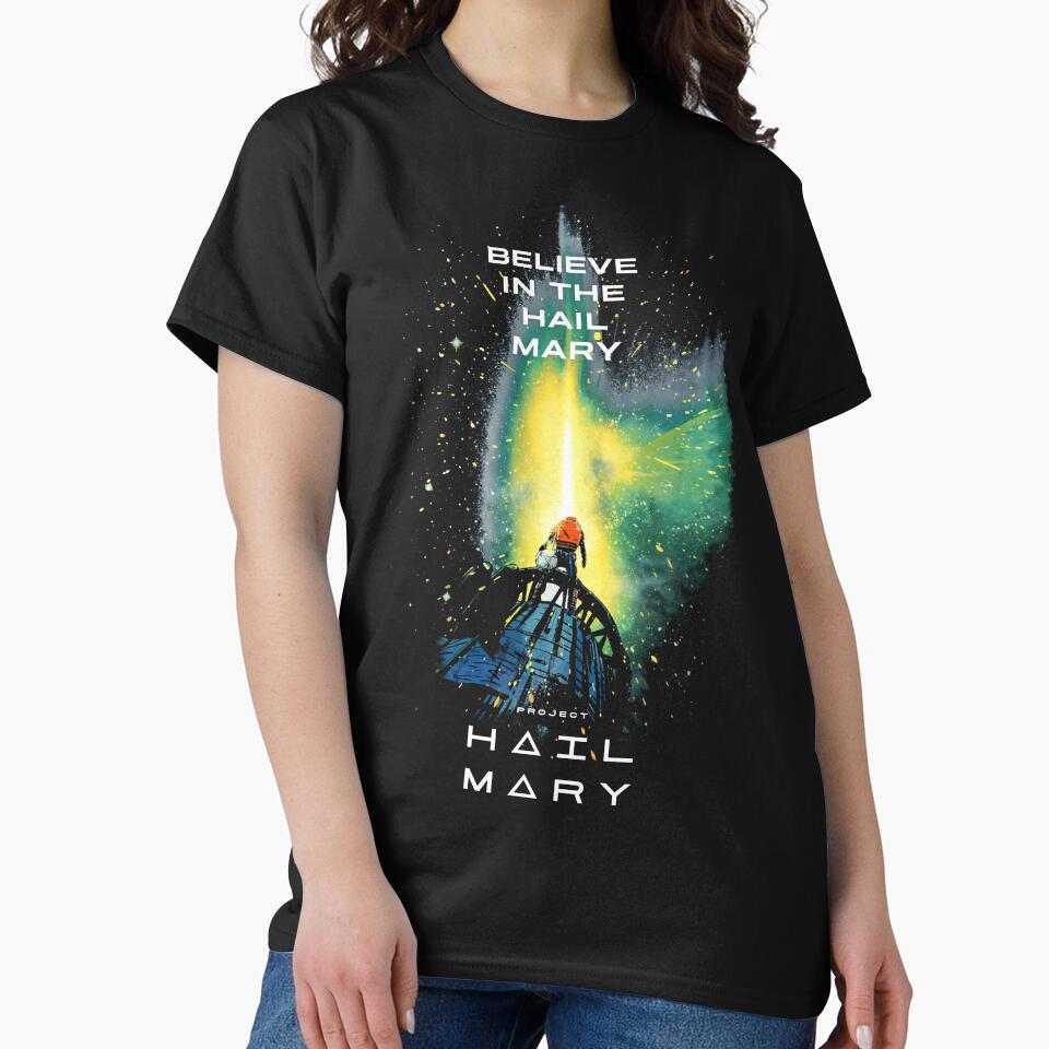 Believe In The Hail Mary Graphic T-Shirt In Colour As Worn By Eva Mendes by hesjustken