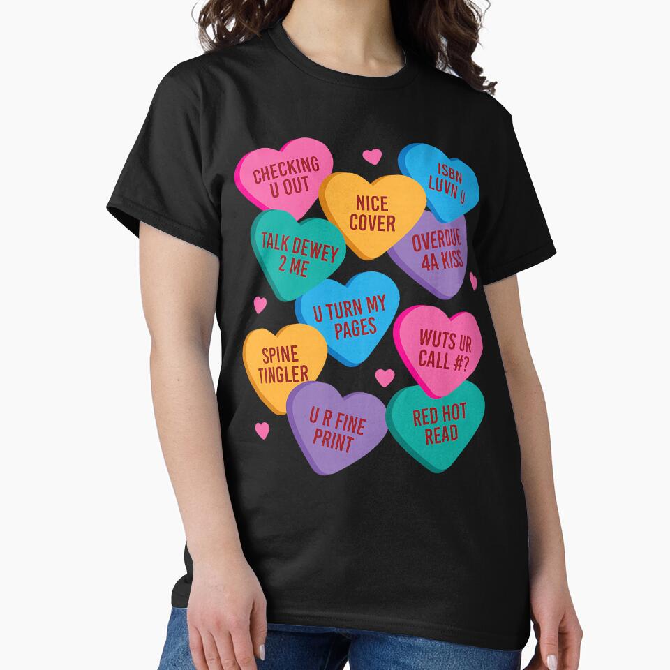 Funny Librarian Shirt Valentines Book Worm Reading by RobertKnow