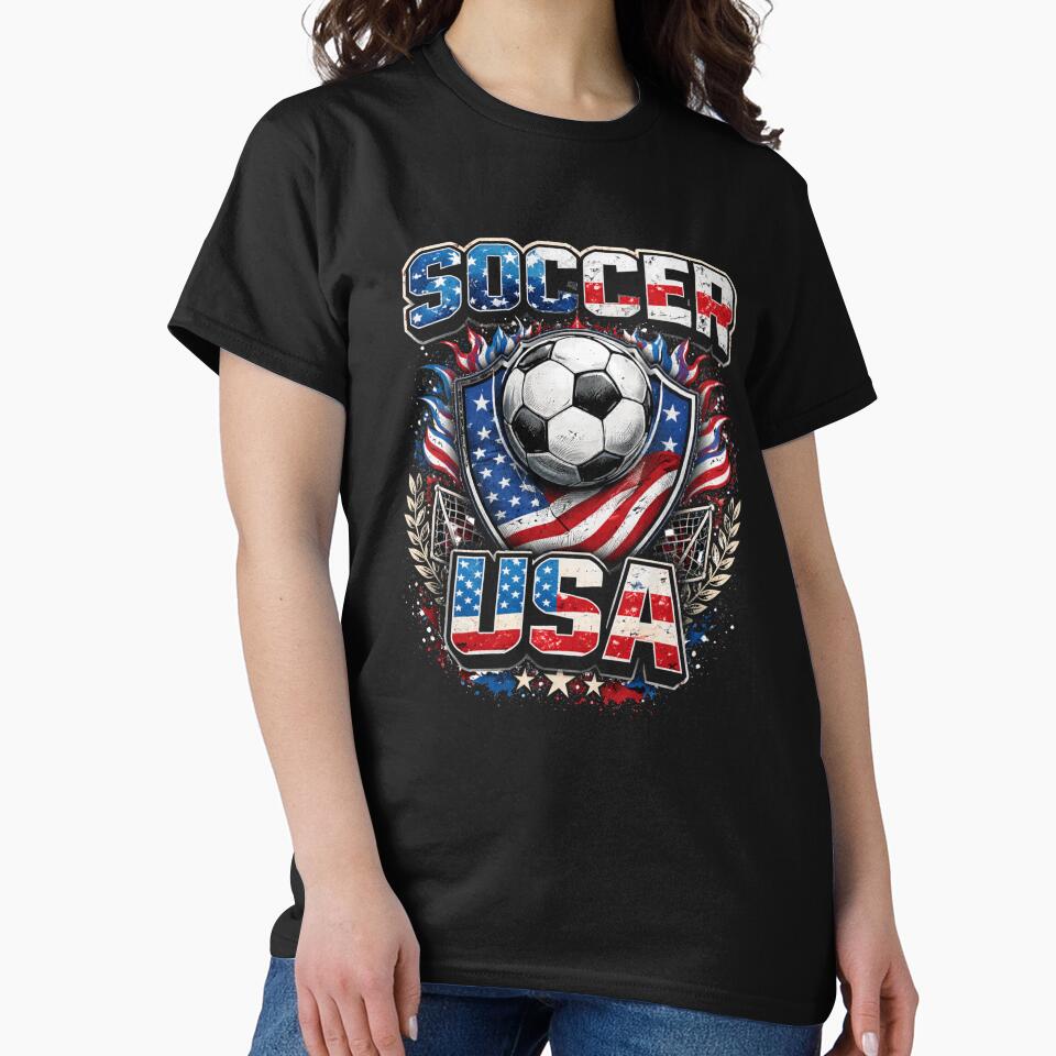 Soccer USA – Patriotic Football Shield Design by MWSailingClub