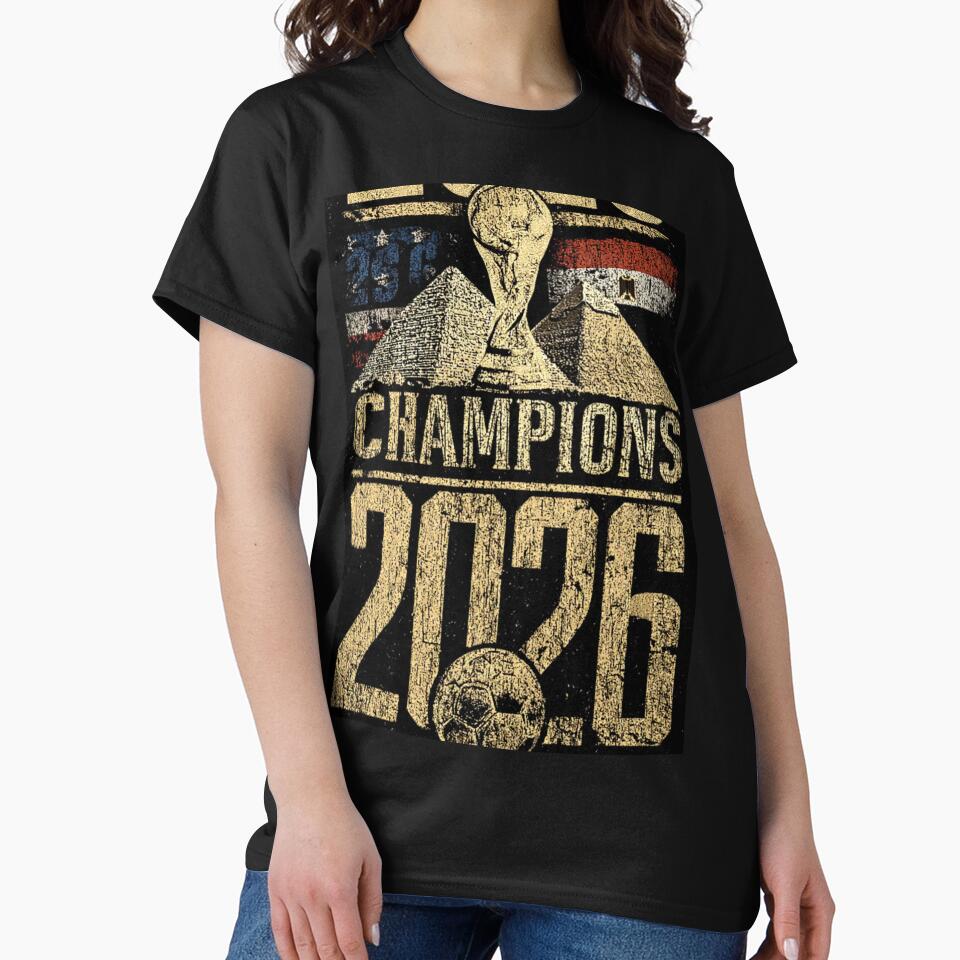 Retro 2026 USA Egypt Soccer Champions Vintage Distressed Design by BodaZZ