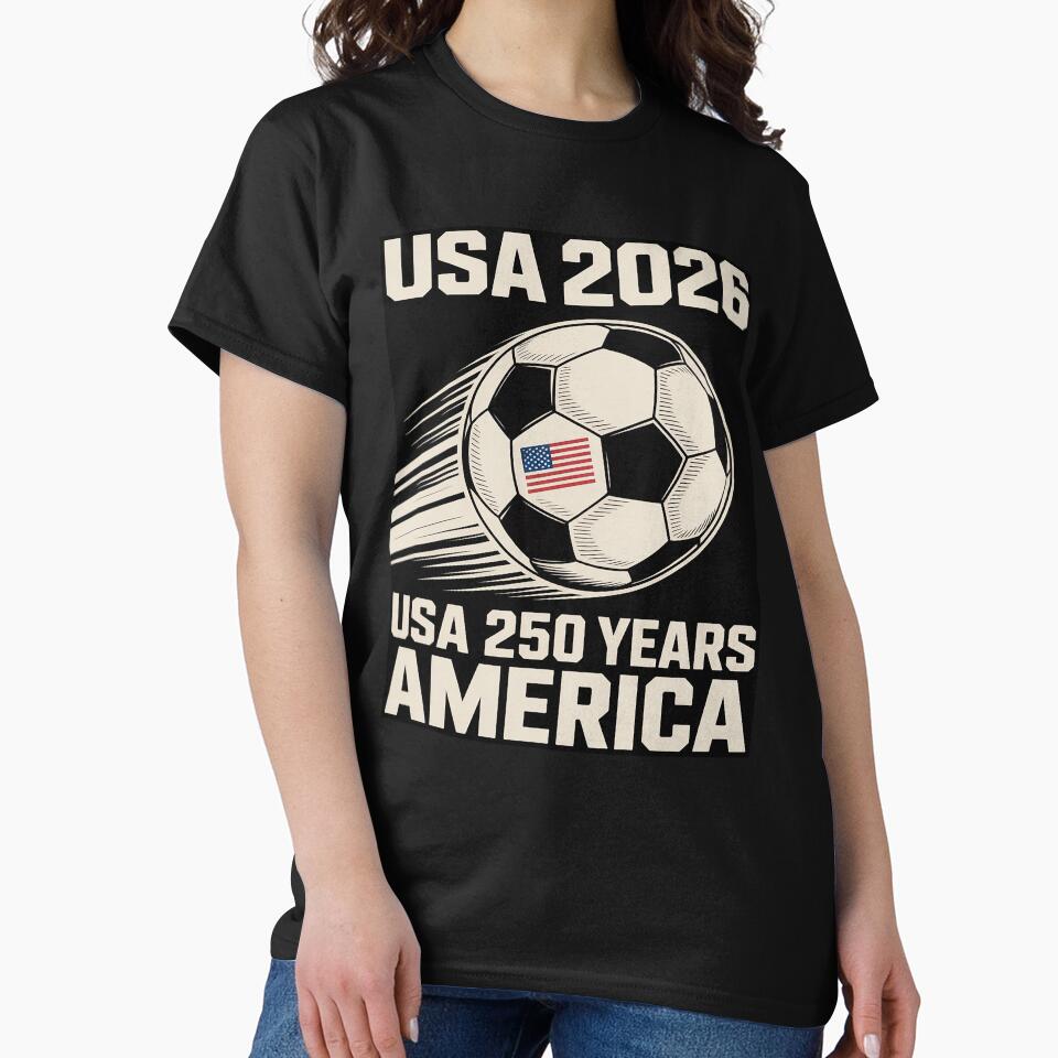 Usa 2026 Soccer 250 Years Women Kids 4th of July by grounabslaninal