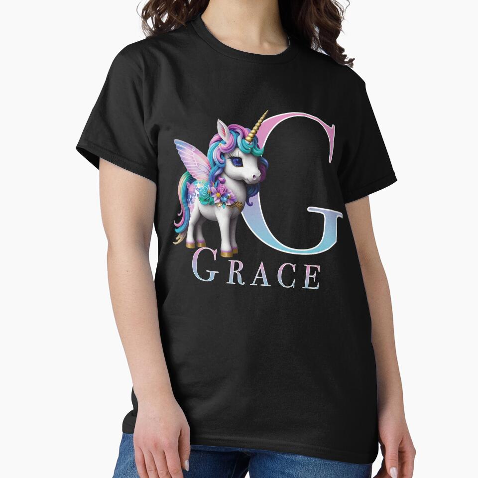Grace name with a cute unicorn by Lubellebubble20