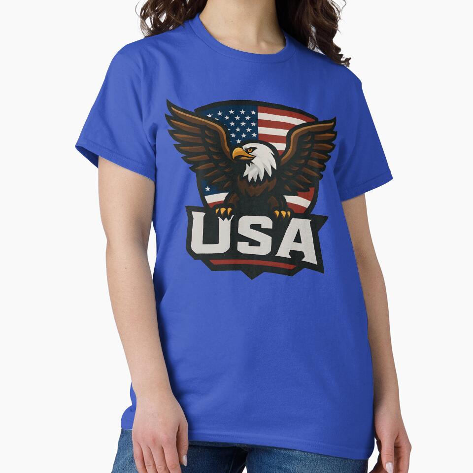 USA Eagle Sports T-Shirt | American Flag Patriotic Tee | World Cup 2026 Supporter by legendaryskins
