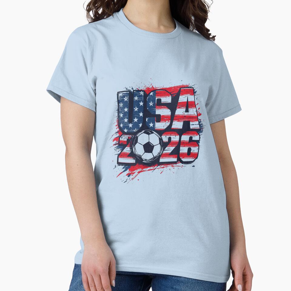 USA 2026 Soccer Football Vintage Retro Flag by PACS0011