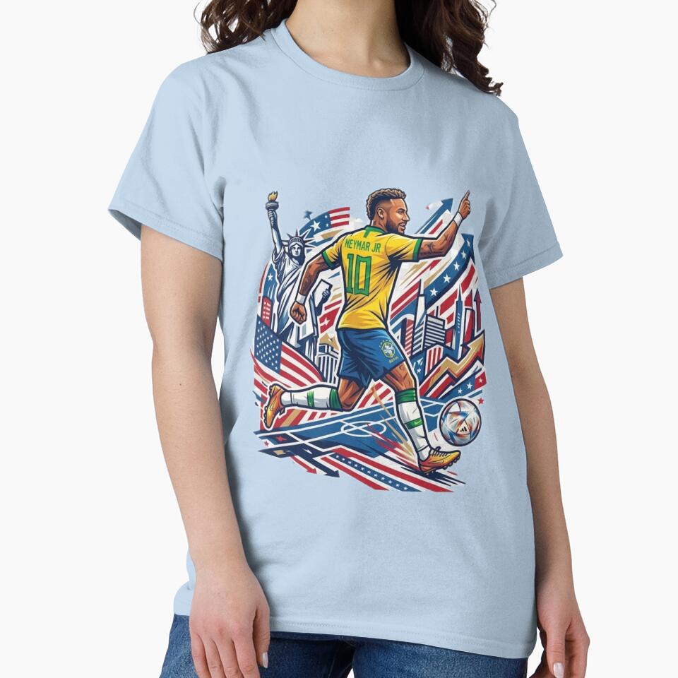 Neymar World Cup 2026 USA Brazil Football Legend T-Shirt Design by Dowidi
