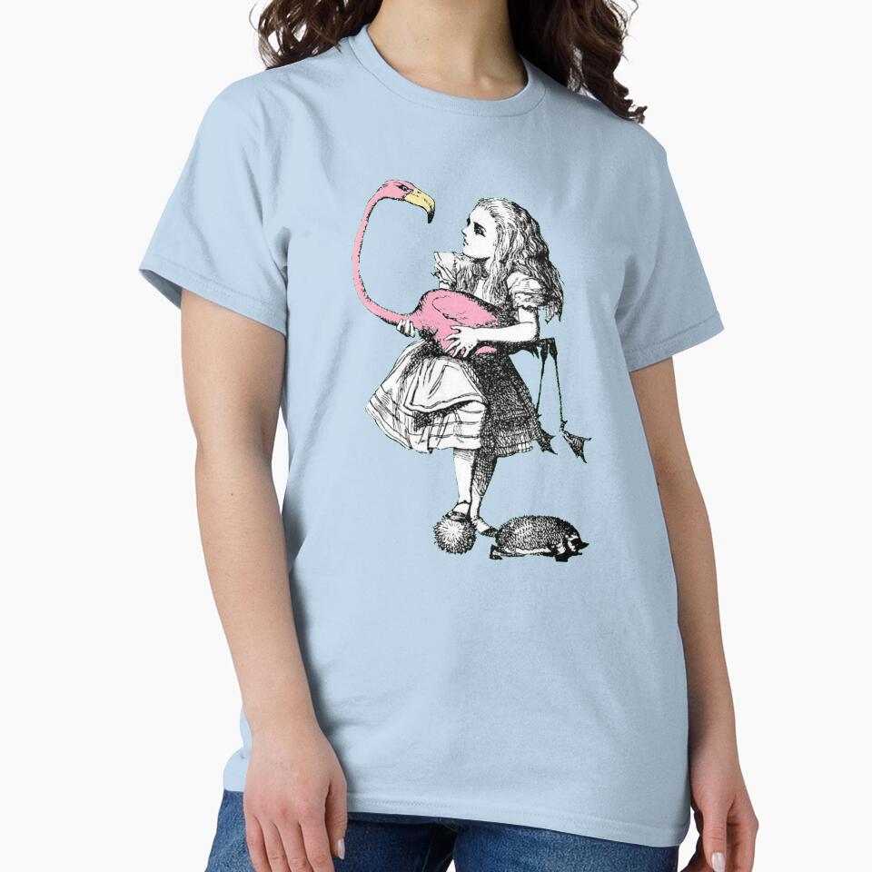 Alice and the flamingo, wonderland by DeVeauDesign
