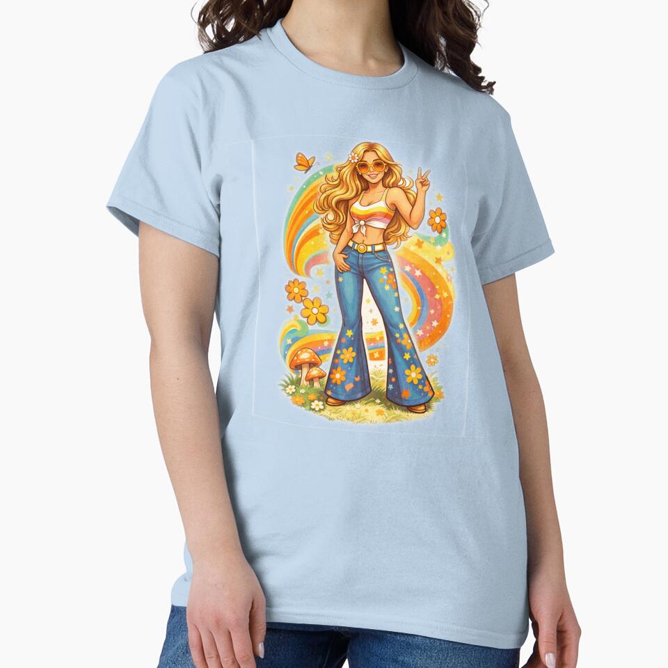 Retro Girl 70s Illustration by CzipipitoStudio