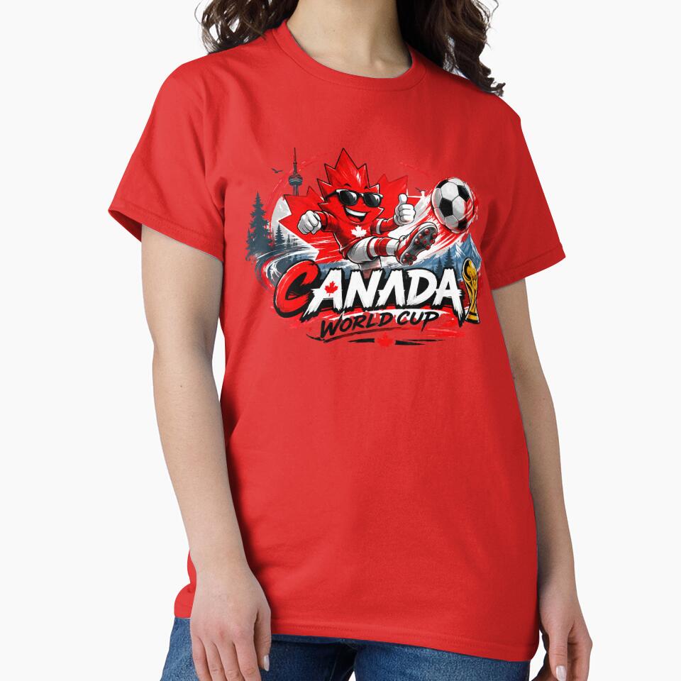 Canada Soccer Fan 2026 – Maple Leaf Football Shirt | Canadian Soccer Supporter Design by DZ Vibe Studio