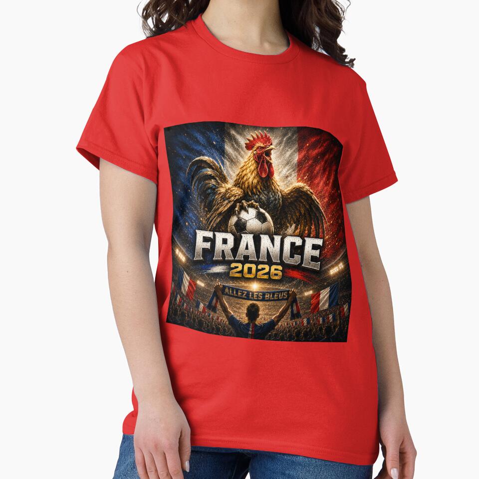 France Football Rooster 2026 | French Soccer Fan Art | Le Coq Pride International Football Inspired Design by Winetastic-Art