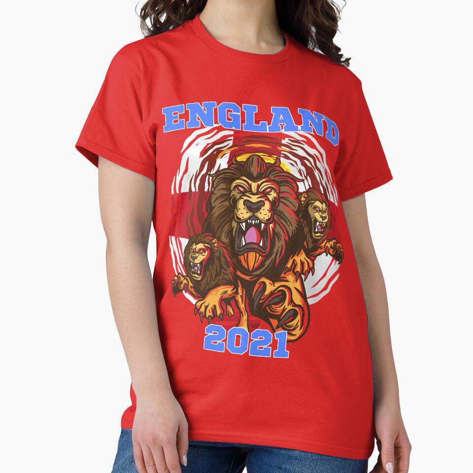 England 2021 - Three Lions England Euros jersey 2020-2021 Hero Lions Euro 2021, England Fan supporters by MERCH HQ