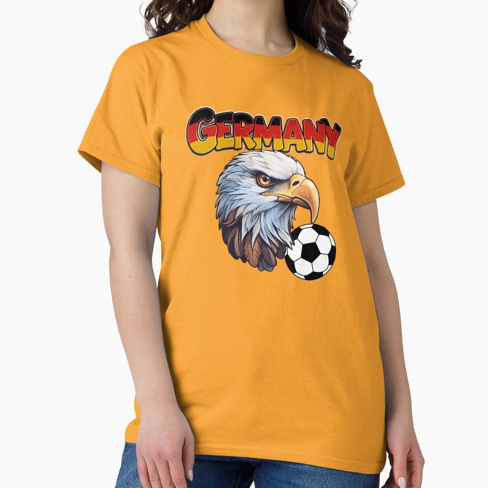 Germany Eagle Sports Mascot Soccer T-Shirt by Sarah'sCreativeLab
