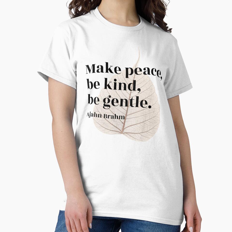 Ajahn Brahm: make peace - bodhi leaf by KindfulQuotes