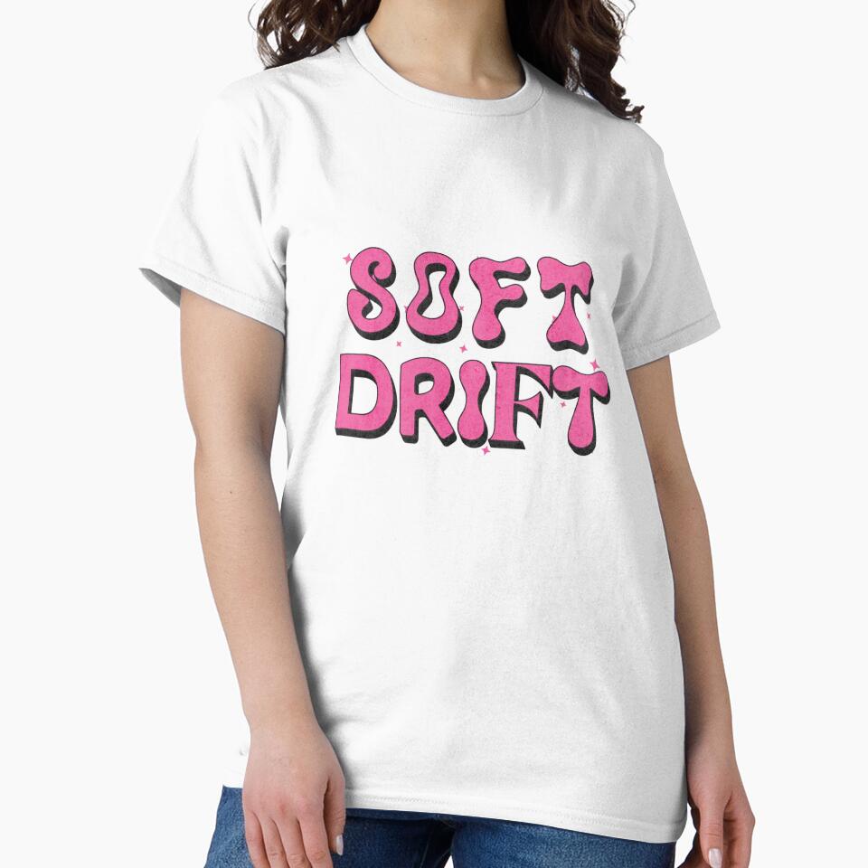 Soft Drift – Pink Aesthetic Typography Sticker by zaviii18