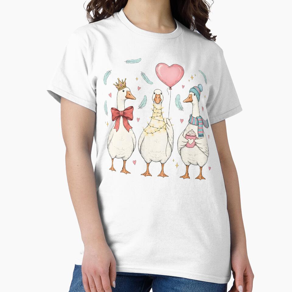 Funny Valentine Goose, Pink Coquette Valentine, Valentine Goose, Funny Valentine Design by DesignDenDo ⭐⭐⭐⭐⭐