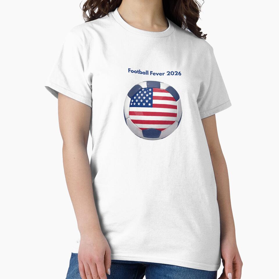 Football Fever 2026 USA, American Soccer Fan Design, USA Football Supporter, Sports Lover Gift by gluxdesing